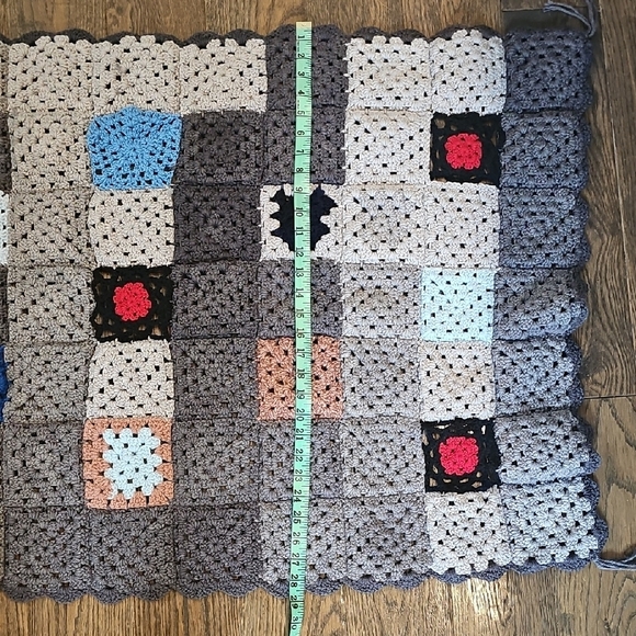 Handmade Crochet Patchwork Blanket - Picture 4 of 5